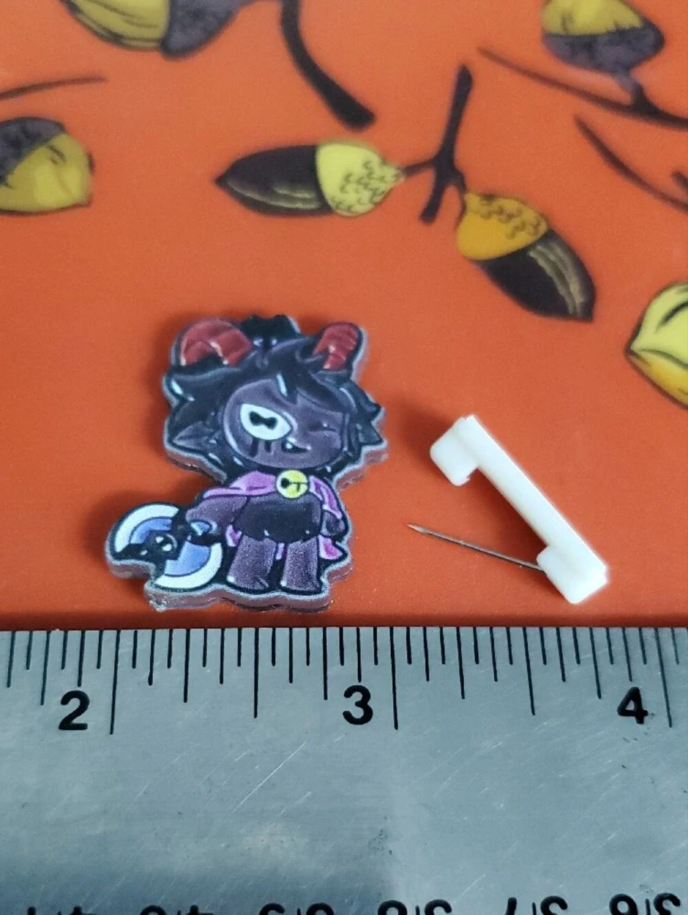 Ritual Black Goat Acrylic Pin